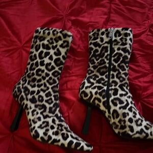 Steve Madden Leopard Print Ankle Boots